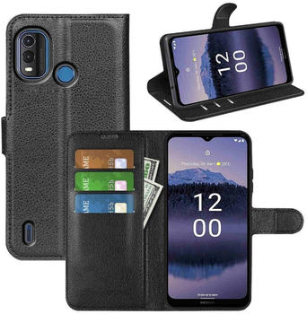 Wigento Für Nokia G11 Plus Handy Tasche Wallet Premium Schutz Schwarz