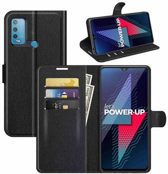 Wigento Für Samsung Galaxy A04 Handy Tasche Wallet Premium Schutz Schwarz