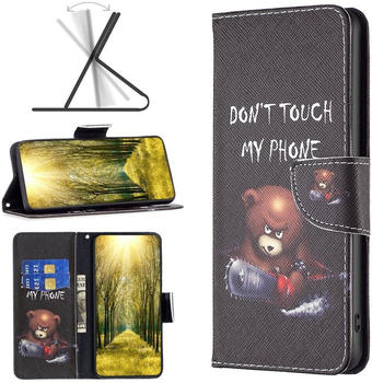 Wigento Für Samsung Galaxy A04e Kunstleder Handy Tasche Book Motiv 1 Schutz Hülle Case Cover Etui Neu
