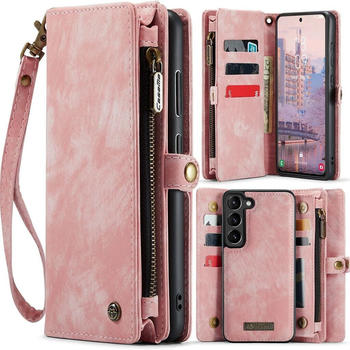 Wigento Für Samsung Galaxy S23 Multifunktion Teilbare Handy Tasche Geldbörse Hülle Etuis Pink
