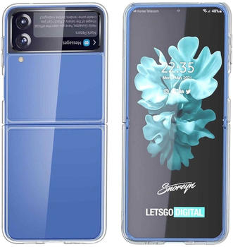 Wigento Für Samsung Galaxy Z Flip4 5G Shockproof Kunststoff / Silikon Case TPU Schutz Transparent Handy Hülle Cover