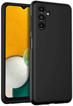 Wigento Für Samsung Galaxy A14 5G Silikoncase TPU Schutz Schwarz Handy Tasche Hülle Cover Etui Zubehör Neu
