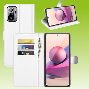 Wigento Für Xiaomi Poco F3 / Poco F3 Pro Handy Tasche Wallet Premium Weiß Schutz Hülle Case Cover Etuis Zubehör