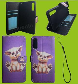 Wigento Für Xiaomi Redmi Note 9S / 9 Pro Kunst-Leder Handy Tasche Book Motiv 51 Schutz Hülle Case Cover Etui
