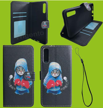 Wigento Für Xiaomi Redmi Note 9S / 9 Pro Kunst-Leder Handy Tasche Book Motiv 54 Schutz Hülle Case Cover Etui