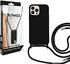 Artwizz HangOn Case kompatibel mit iPhone 14 Pro Max - Elastische Schutzhülle aus Silikon als Handykette zum Umhängen mit Band - Schwarz