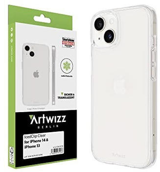 Artwizz IcedClip Clear Hybrid Case kompatibel mit iPhone 14, iPhone 13 (6,1') - Mattes Vereistes Design, Soft-Touch-Beschichtung, Stoß- und Kratzfeste Schutzhülle