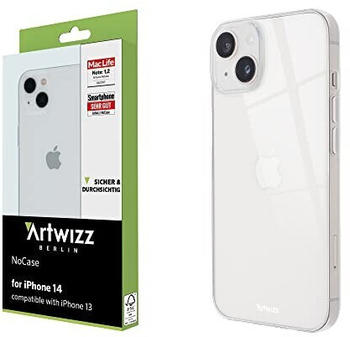 Artwizz NoCase Handyhülle kompatibel mit iPhone 14, Ultra-Dünne, Elastische TPU Schutzhülle, Transparent