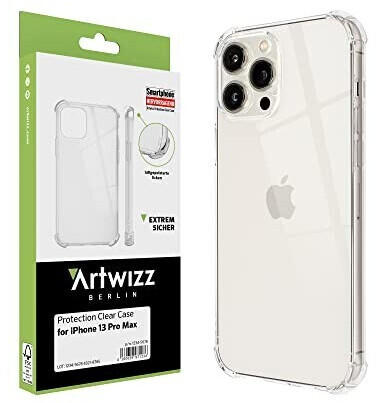 Artwizz Protection Case kompatibel mit iPhone 13 Pro Max (6.7') - Schlanke Schutzhülle aus TPU mit Extra Luftgepolsterten Airbag Ecken - Transparent