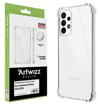 Artwizz Protection Clear Case kompatibel mit Galaxy A33 (5G) - Schlanke Schutzhülle mit Extra Luftgepolsterten Airbag Ecken