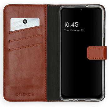 Selencia SH00009991 Bookstyle Case für Samsung Galaxy A12 braun