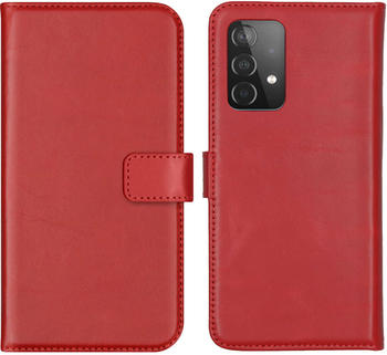 Selencia SH00010148 Bookstyle Case für Samsung Galaxy A52 5G, für Samsung Galaxy A52s rot