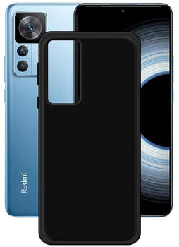 Wigento Für Xiaomi 12T / 12T Pro Silikoncase TPU Schutz Schwarz Handy Tasche Hülle Cover Etui Zubehör
