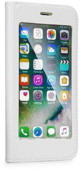COFI1453 Full View Buchtasche Handyschale Zubehör 360 Grad Tasche mit Display Hülle Schale Schutz für iPhone 6 / 6S in Weiß