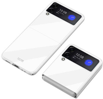 Wigento Für Samsung Galaxy Z Flip3 5G Piano Paint Design Kunststoff Hart Cover Handy Tasche Hülle Etuis Weiß