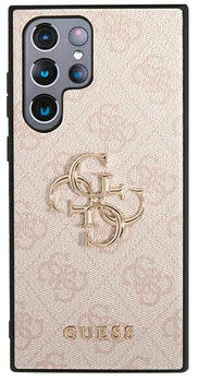 Guess PU 4G Metal Logo Backcover (für Samsung Galaxy S22 Ultra) pink