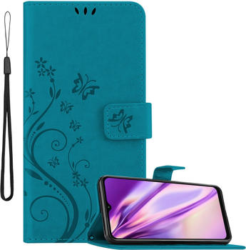 Cadorabo Flower Book Hülle (Galaxy A13 5G) Blau
