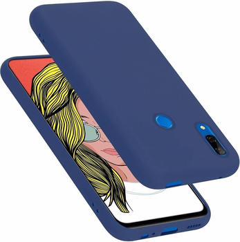 Cadorabo TPU Liquid Silicone Case Cover (Huawei P Smart (2019)) Blau
