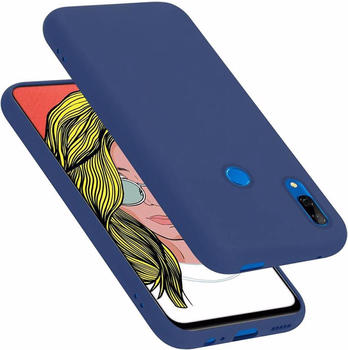 Cadorabo TPU Liquid Silicone Case Cover (Huawei P Smart Z Huawei Enjoy 10 Plus Huawei Y9 Prime (2019)) Blau