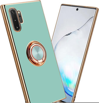 Cadorabo Hülle für Samsung Galaxy NOTE 10 PLUS im TPU mit Kameraschutz und Ring LM089 Style (Galaxy Note 10+) Türkis