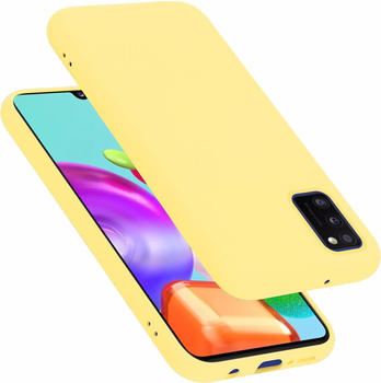 Cadorabo TPU Liquid Silicone Case Cover (Galaxy A41) Gelb