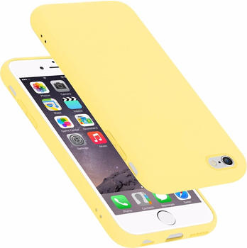 Cadorabo TPU Liquid Silicone Case Cover (iPhone 6s iPhone 6) Gelb