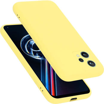 Cadorabo TPU Liquid Silicone Case Hülle für Realme 9 5G / 9 PRO / V25 / Q5 / OnePlus Nord CE 2 LITE 5G (OnePlus 9 OnePlus 9 Pro OnePlus Nord CE 2 Lite 5G) Gelb