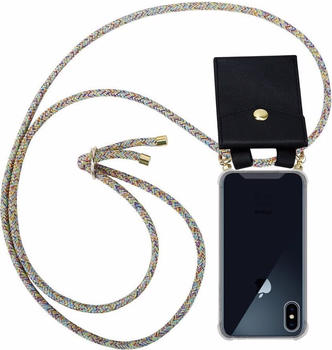 Cadorabo TPU Handy Kette GOLD Cover (iPhone X iPhone XS) Mehrfarbig