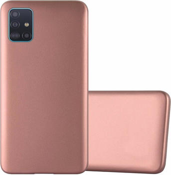 Cadorabo TPU Matt Metallic Cover (Galaxy A71 5G) Gold Rosa