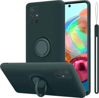 Cadorabo TPU Liquid Ring Silicone Case Hülle (Galaxy A51 Galaxy M40s) Grün