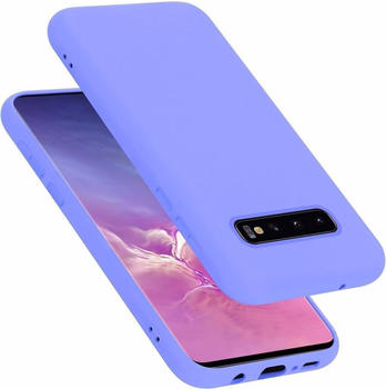 Cadorabo TPU Liquid Silicone Case Cover (Galaxy S10+) Violett
