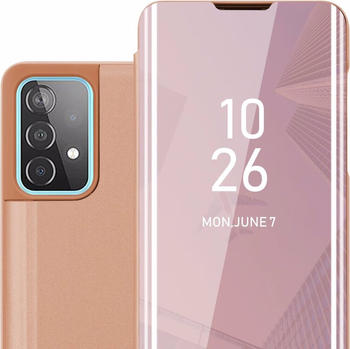 Cadorabo Book Smart View Spiegel Cover (Galaxy A52) Rosa