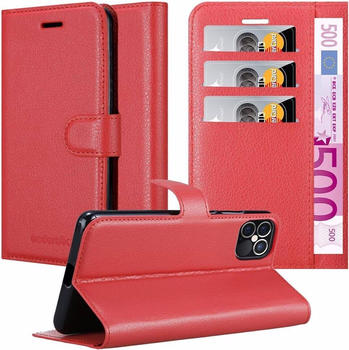 Cadorabo Book mit Standfunktion Cover (iPhone 12 iPhone 12 Pro) Rot