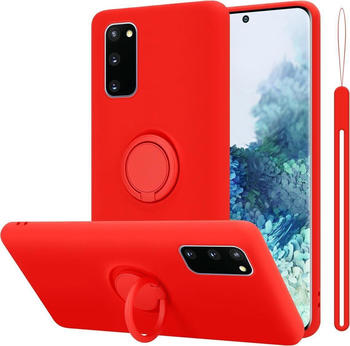 Cadorabo TPU Liquid Ring Silicone Case Hülle (Galaxy S20 FE) Rot