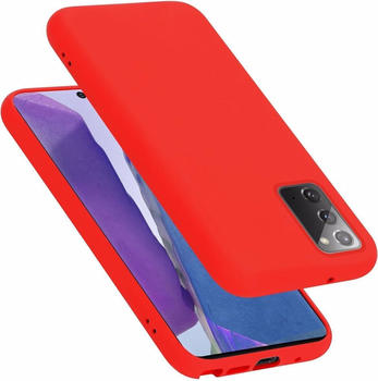 Cadorabo TPU Liquid Silicone Case Cover (Galaxy Note 20) Rot