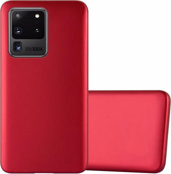 Cadorabo TPU Matt Metallic Cover (Galaxy S20 Ultra) Rot