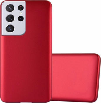 Cadorabo TPU Matt Metallic Cover (Galaxy S21 Ultra) Rot