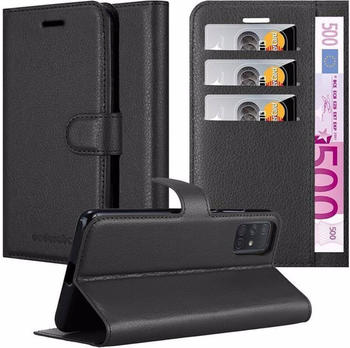 Cadorabo Book mit Standfunktion Cover (Galaxy A51) Schwarz