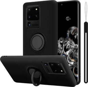 Cadorabo TPU Liquid Ring Silicone Case Hülle (Galaxy S20 Ultra) Schwarz