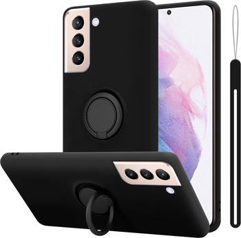 Cadorabo TPU Liquid Ring Silicone Case Hülle (Galaxy S21+) Schwarz