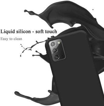 Cadorabo TPU Liquid Silicone Case Cover (Galaxy Note 20) Schwarz