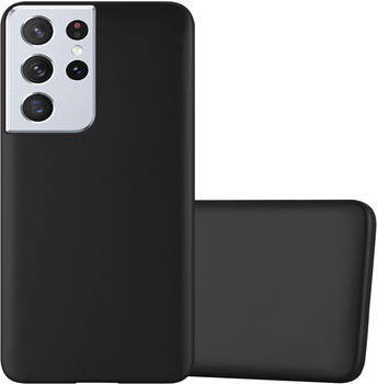 Cadorabo TPU Matt Metallic Hülle (Galaxy S22 Ultra) Schwarz
