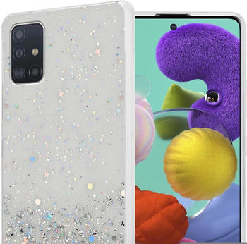 Cadorabo TPU Cover funkelnder Glitter (Galaxy A51 Galaxy M40s) Transparent
