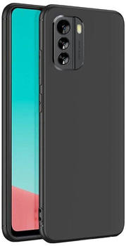 Wigento Für Nokia G60 Silikoncase TPU Schutz Schwarz Handy Tasche Hülle Cover Etui Zubehör Neu