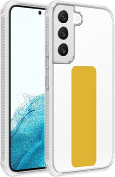 Cadorabo Hülle für Samsung Galaxy S22 PLUS im TPU mit Halterung LM167 Style (Galaxy S22+) Gelb