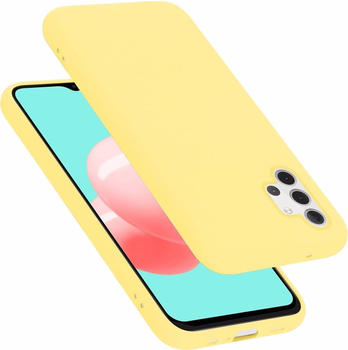 Cadorabo TPU Liquid Silicone Case Cover (Galaxy A32 5G) Gelb
