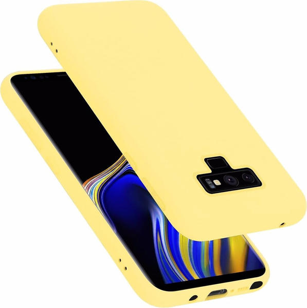 Cadorabo TPU Liquid Silicone Case Cover (Galaxy Note 9) Gelb