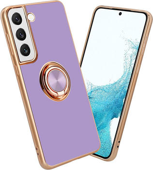 Cadorabo H&uuml;lle f&uuml;r Samsung Galaxy S21 PLUS im TPU mit Kameraschutz und Ring LM089 Style (Galaxy S21+) Violett