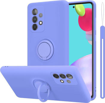 Cadorabo TPU Liquid Ring Silicone Case Hülle (Galaxy A52 5G Galaxy A52 Galaxy A52s) Violett
