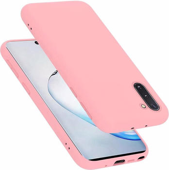 Cadorabo TPU Liquid Silicone Case Cover (Galaxy Note 10) Pink